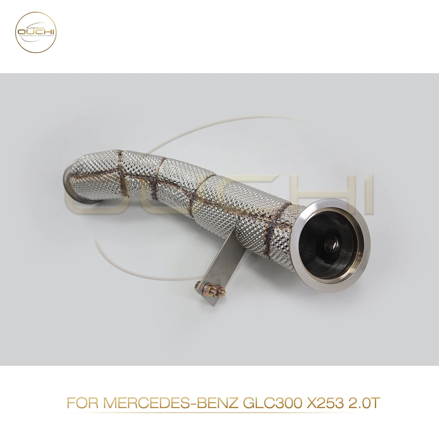 OUCHI Exhaust System High Flow Performance Downpipe for Mercedes Benz GLC300 X253 2.0T With Heat Shield Racing Pipe