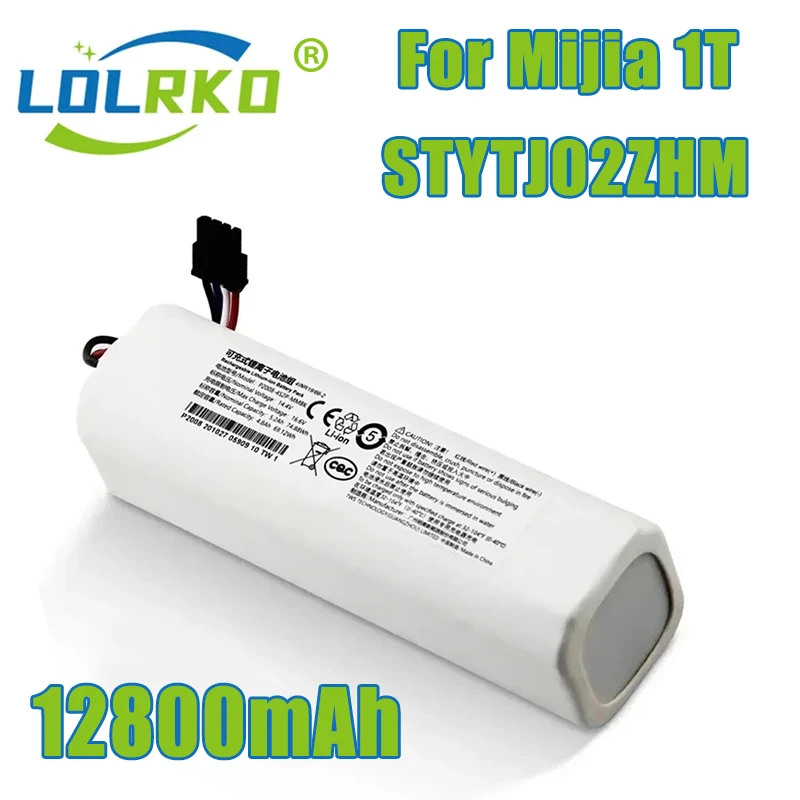 

14.4V 12800mAh Replacement Battery STYTJ02ZHM For Xiaomi Mijia Mi Sweeping Mopping Robot Vacuum Cleaner 1T