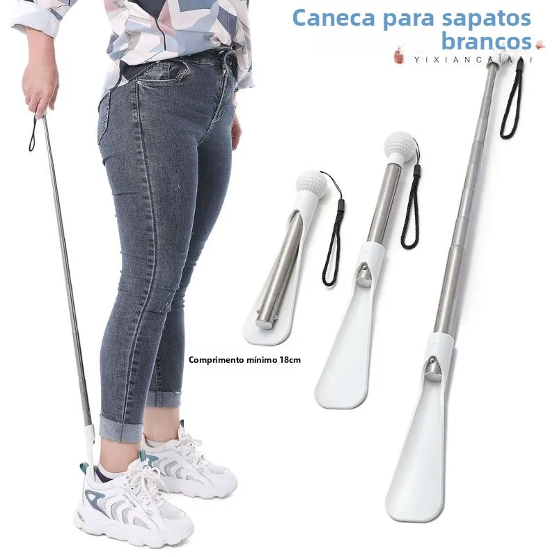ステンレス製伸縮式ロングハンドル靴べら-家庭用-快適な履き心地の靴用具-お手入れ簡単-丈夫-男女兼用