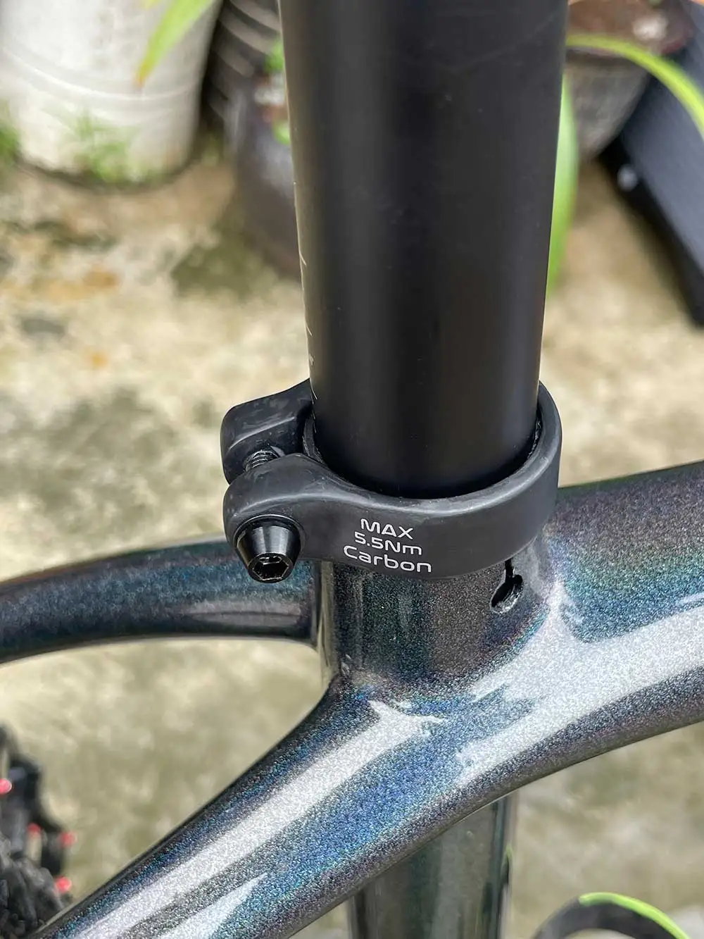 AliExpress lead foot Bicycle Carbon Fiber Seat Tube Clamp 31.8/34.9mm MTB/Road Bike Carbon Clamps Applicable to 27.2/30.9/31.6 Seat post