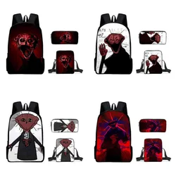 3pcs Set The Boiled One Backpack Cartoon Student Backpack Crossbody Bag Pencil Case School Bag Pen Bag For Boy Halloween Gift