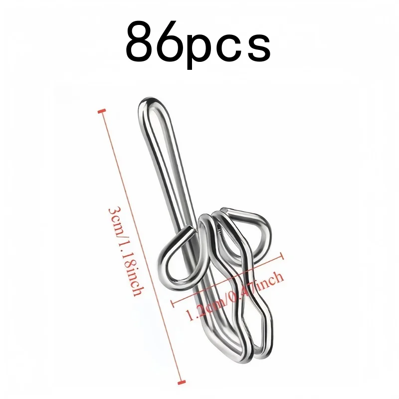 86 pcs Butterfly Curtain Hooks, Sturdy and Durable, Easy to Install, Decorative for Curtains, Door and Shower Curtains