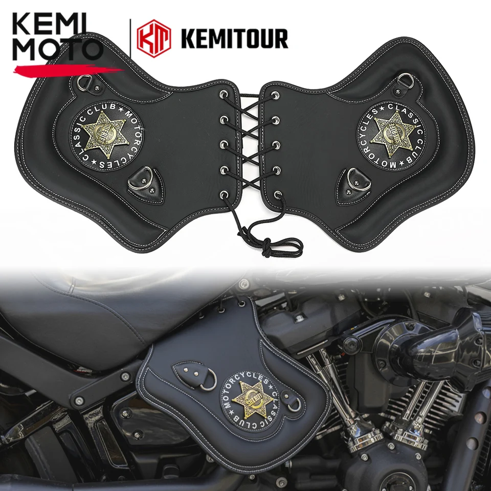 uxcell Demi-housse imperméable pour moto - Protection contre la pluie pour Harley Dyna FXD FXDF Low Rider - Super Wide Glide - Convient à 96 pouces - Noir