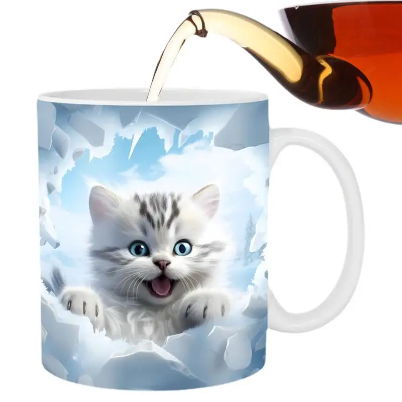 

Cat Coffee Mugs Colorful Ceramic Tea Cup Unique Gift For Sister Friends For Dormitory Apartment Offices Home