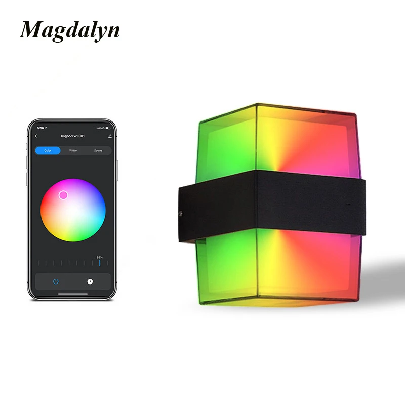 

Magdalyn Waterproof Exterior Lamp Smart Wifi App Remote Control Modern Bedroom Decoration Dimming Indoor Led Tuya Graffiti Light