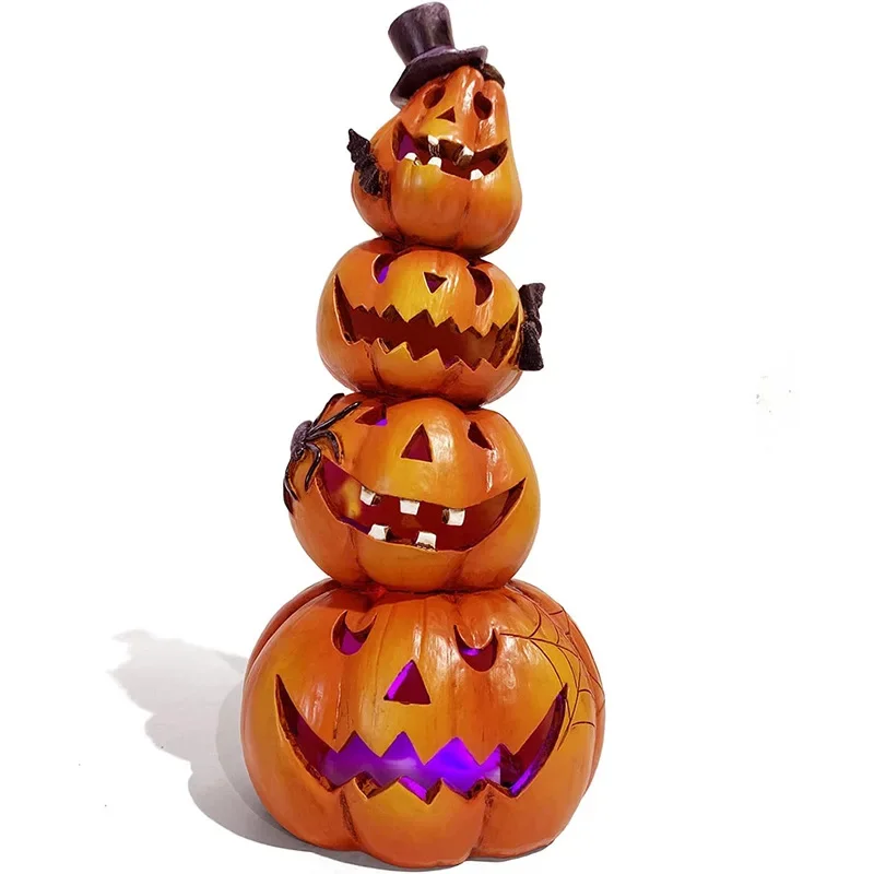 Halloween jack-o-lantern LED luminous Halloween grimace jack-o-lantern, ghost party decorations