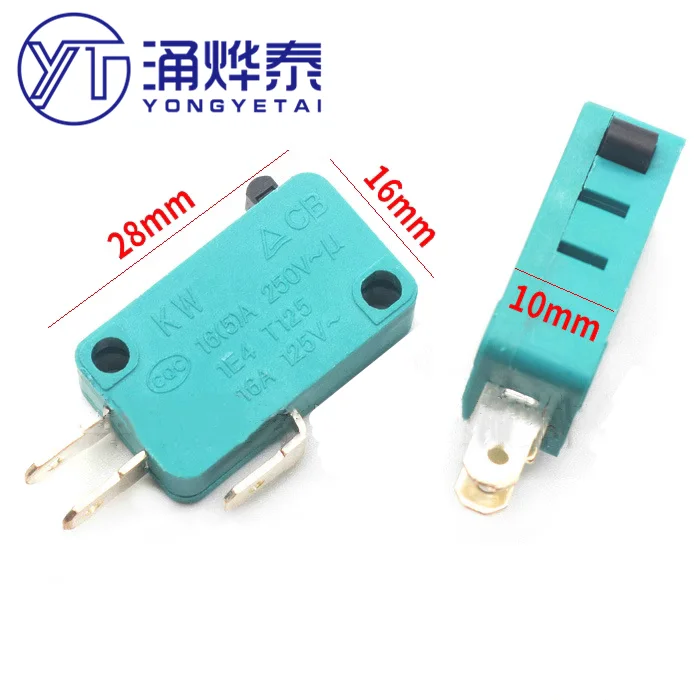 Clearance sale 5PCS kw7-0 rice cooker microwave oven door switch 16A micro contact switch green