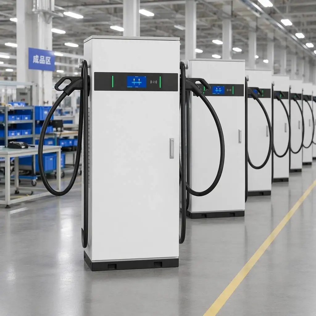 120kW DC Charging Pile Dual CCS Ports 200-1000VDC 120A Adjustable Output Floor Standing Fast EV Charger For Fleet Highway