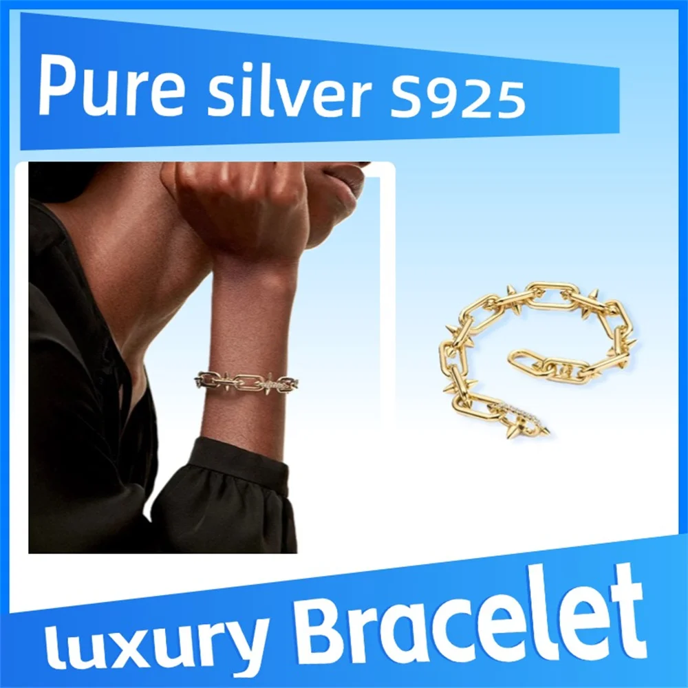 

Pure 925 Sterling Silver Titan by Pharrell Williams diamond clasp bracelet Fashionable, luxurious, stylish, and versatile