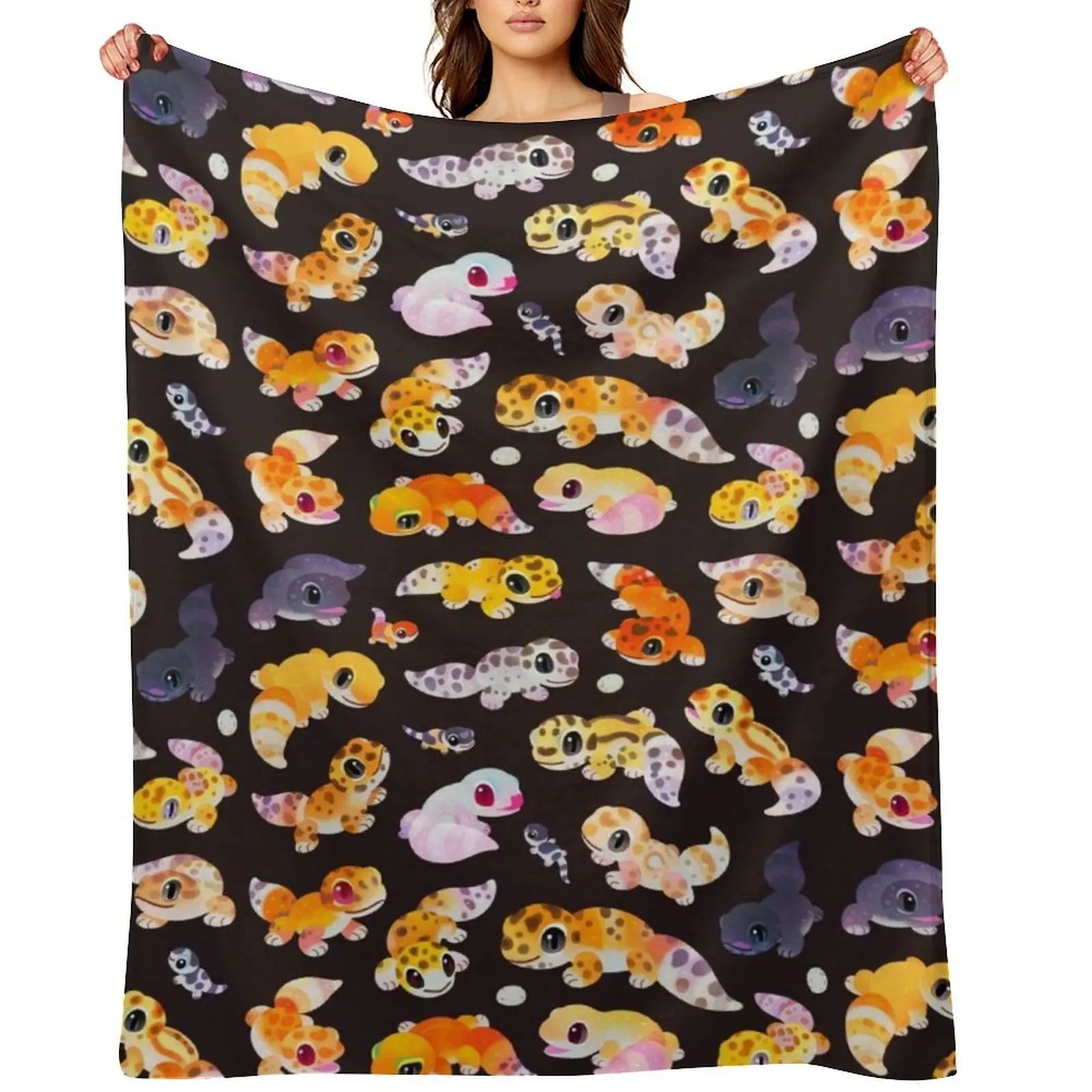 

Leopard gecko - dark Throw Blanket Shaggy heavy to sleep Sofa Throw Weighted Blankets