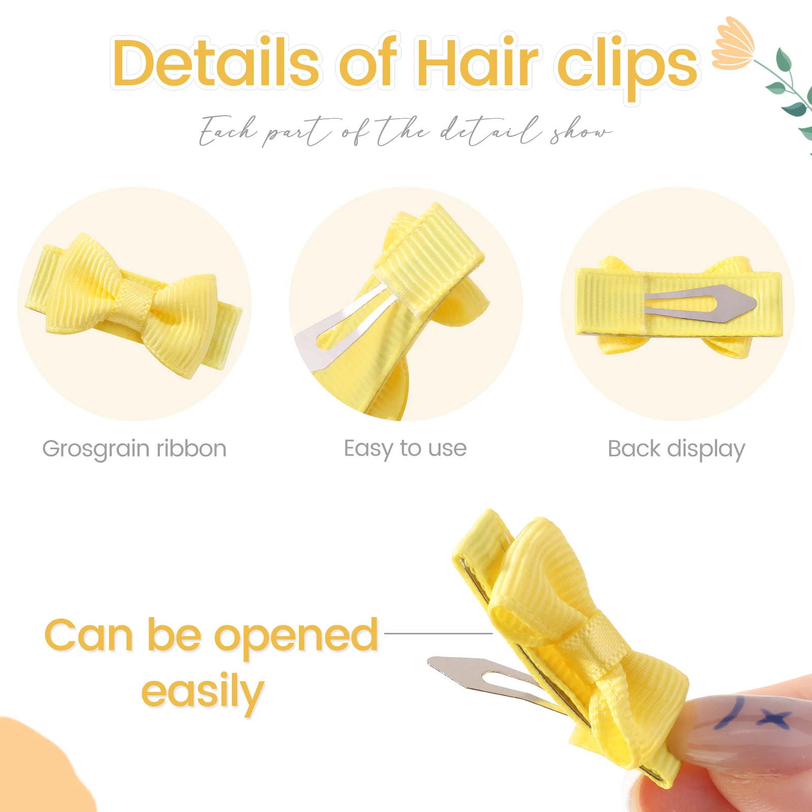 20Pcs/Set Baby Girls Hair Clips DoNot Hurt Hair Headdress Baby Toddle Lanugo Hairpin Trumpet Princess Headwear Hair Accessories