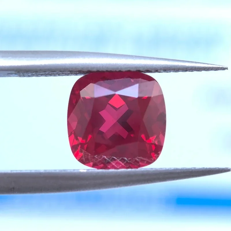 مختبر نمت روبي وسادة قطع حمامة الدم الأحمر اللون عالية الجودة سحر صنع المجوهرات المواد الرئيسية تحديد شهادة AGL