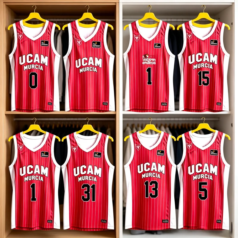 2026 Summer New Spanish Basketball UCAM Murcia Basketball Jersey Fan Special Basketball Quick Dry Sports Vest Family Kids Tees