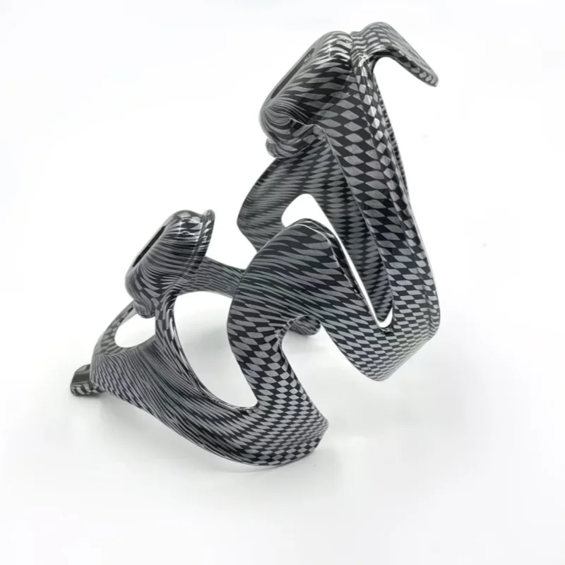 Fahrrad-Flaschenhalter mit Carbonfaser-Textur | Hochfester PC-Wasserflaschenhalter aus Kunststoff für MTB- und Rennräder – Detail 3