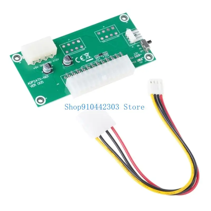 652F Dual PSU Riser Card 24PIN to 4PIN Power Supply Starter Board Adapter ADD2psu Cord Converter For BTC Miner Mining