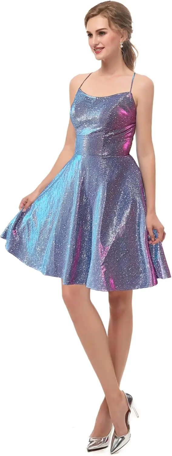 

Mini Dress Graduation Dress Homecoming Dress with Pockets Short Prom Dress for Juniors A Line Graduation Party Gown Backless