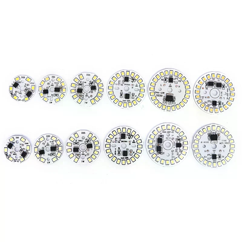 LED Bulb Patch Lamp SMD Plate Circular Module Light Source Plate for Bulb Light Replacement