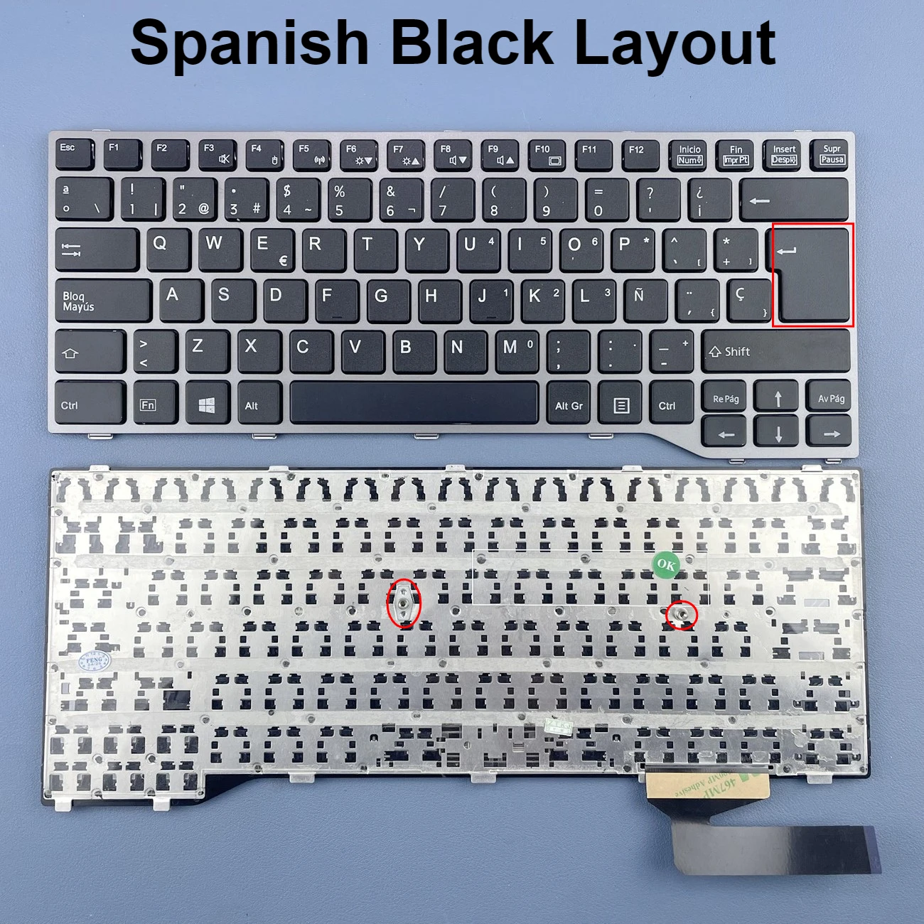 Spanish Laptop Keyboard For Fujitsu Lifebook T725 T726 Series