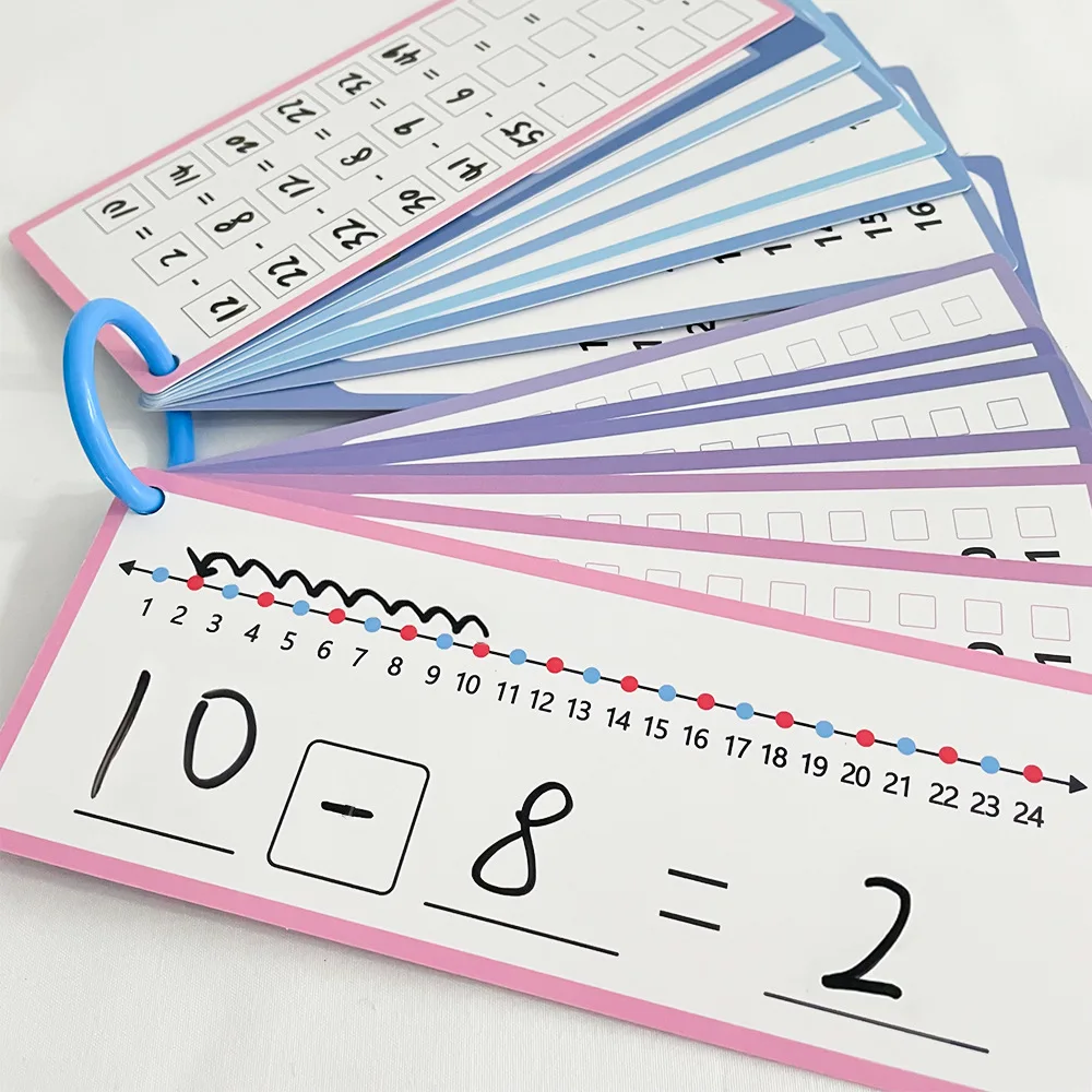 15 Pcs Double Sided Print Multiplication Table Flashcards Reusable Writable Kids Math Learning Training Cards School Stationery