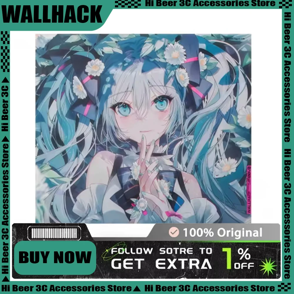 

WALLHACK 4.0 Anime Virtual Idol Glass Gaming Mouse Pad Copy Edition Upgrade Coated Smooth Surface Gamer FPS Gaming Desk Mat