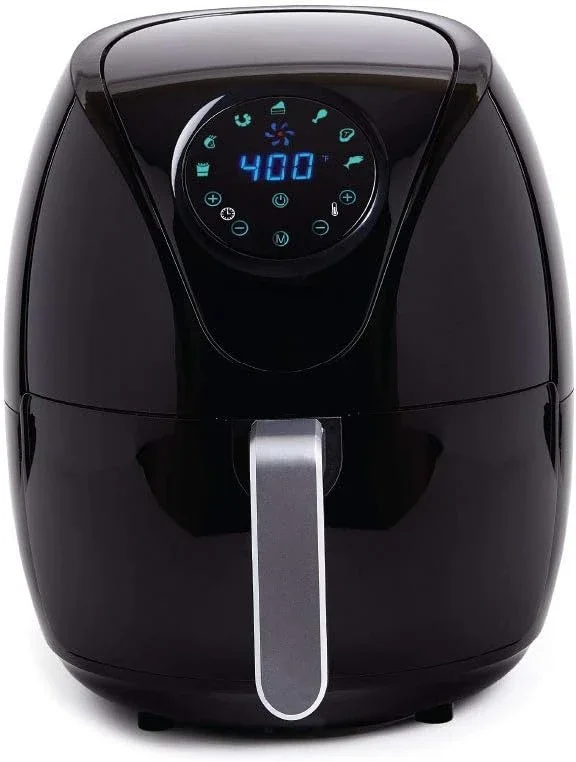 

Black High Gloss Finish 7 QT Maxx Classic Air Fryer, Extra Hot Cooking, Crisping, Broiling, Roasting, Baking - Essential kitchen