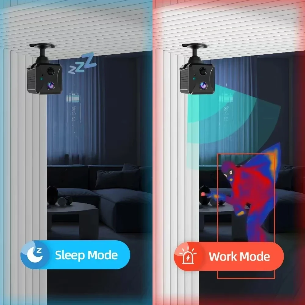 Ubox Mini 4G Security Camera SIM Card or Wifi Ultra HD Surveillance Camera 2800 mAh Battery Low Power Voice Intercom CCTV Camera