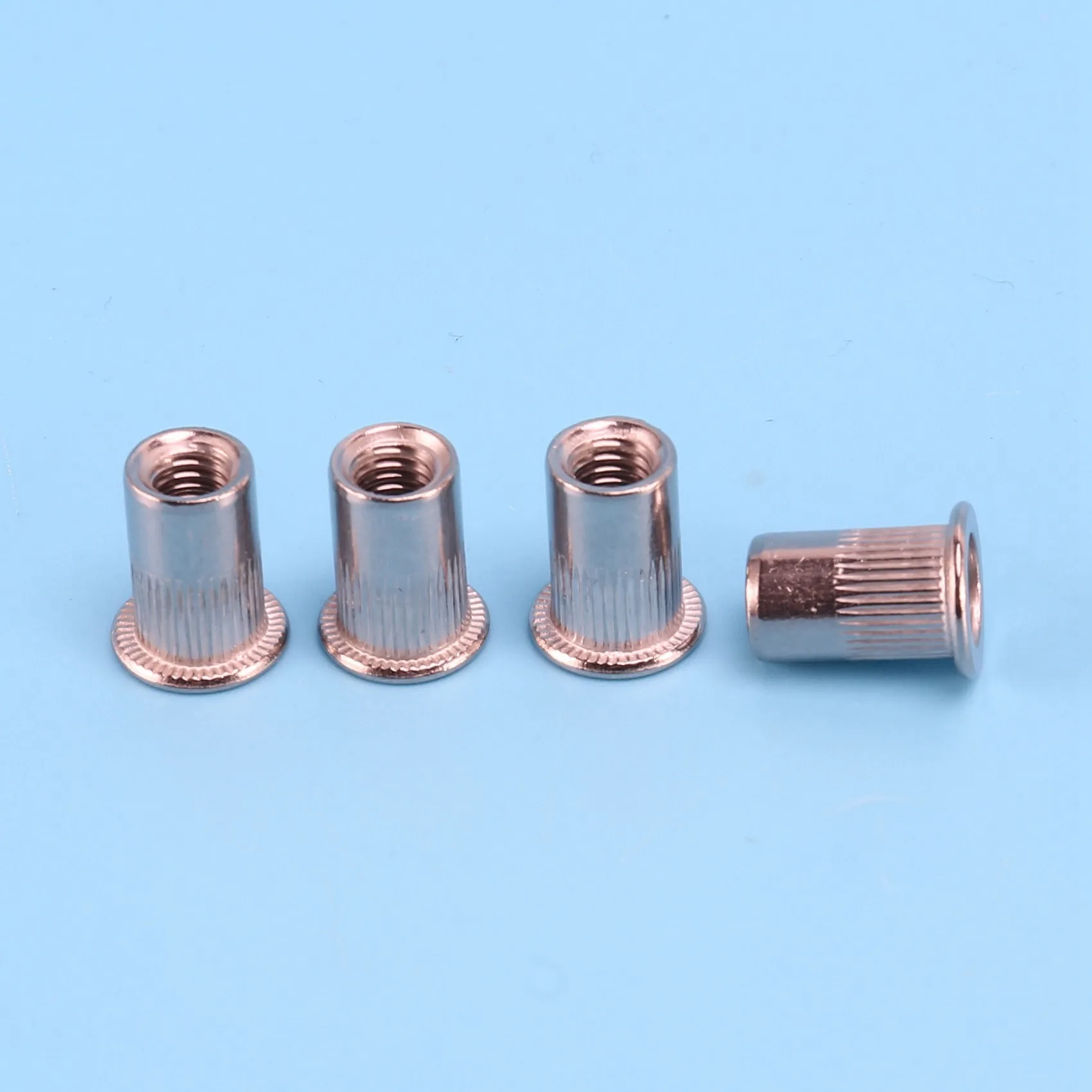 A84X-100 Pcs 304 Stainless Steel Rivet Nut Rivnut Insert Nutsert M6x15mm