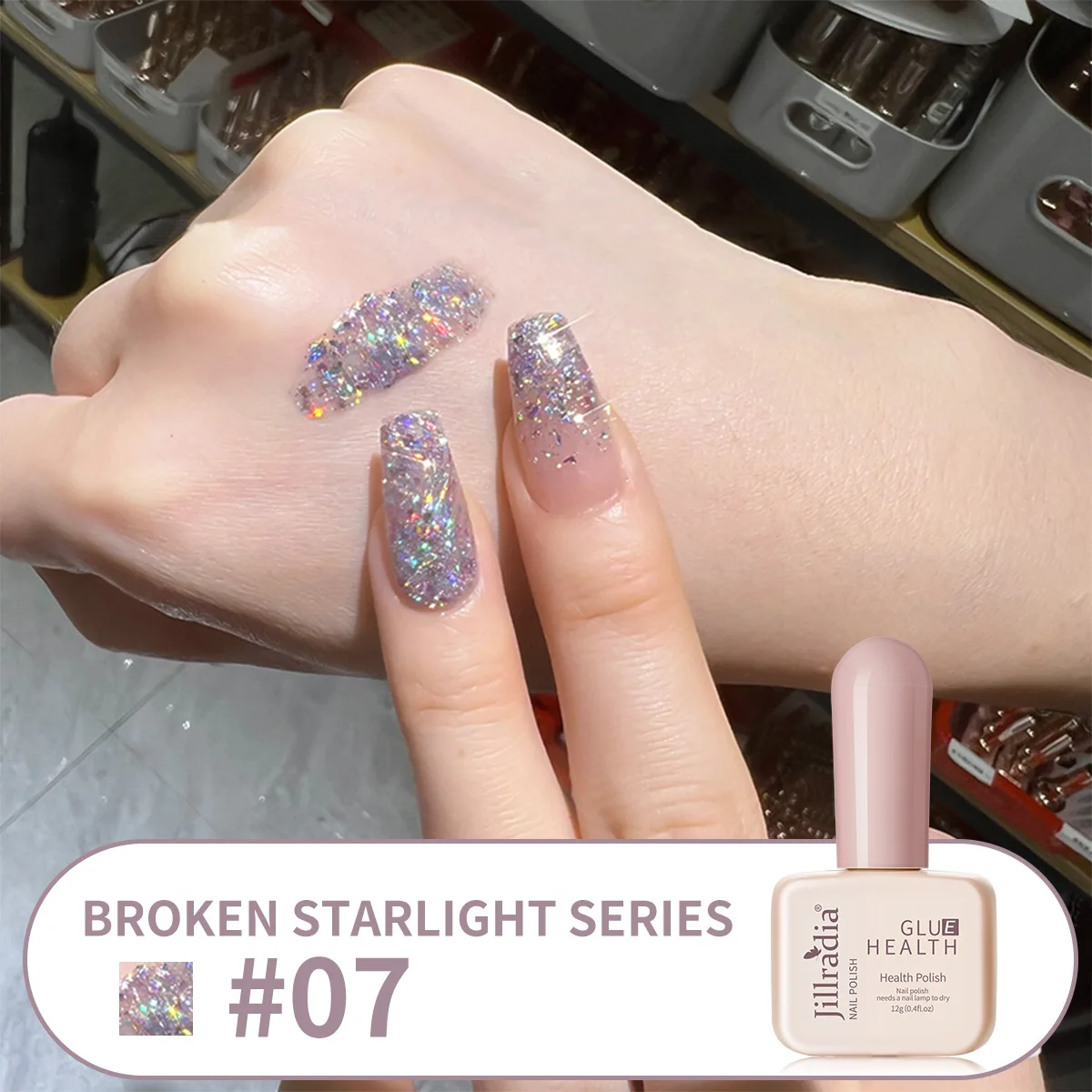 12Ml Diamant Starlight Gel Nagellak Kleur Glitter Gel Vernis Met Glitters Semi-Permanente Nagellak Manicure Producten