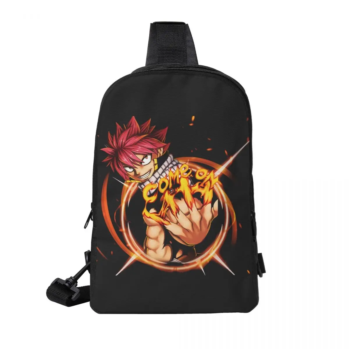 Anime FAIRY TAIL Crossbody Sling Backpack Shoulder Sling Chest Bag Adjustable Travel Hiking Daypack Outdoor for Women & Men