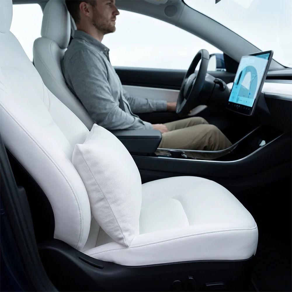 Für Tesla Model 3 Highland, Model Y Juniper, Model YL: Nackenkissen, Lendenkissen, 6-Sitzer, zur Linderung von Ermüdung, Auto-Innenraumzubehör – Detail 7