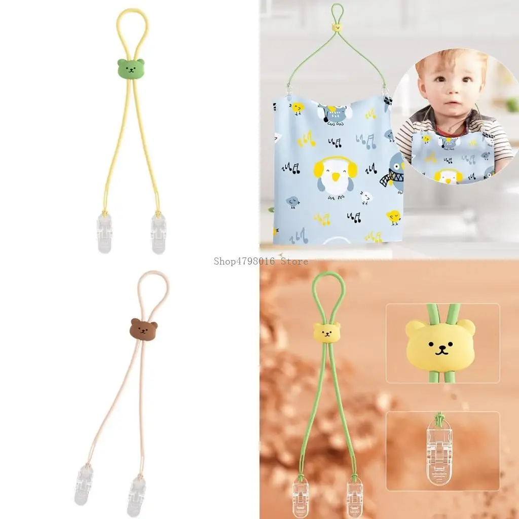 

Bib Holder Portable Dining Clothing Protector Adjustable Napkin Towel Neck Strap