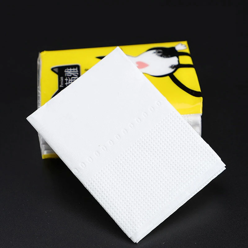 10 Packs Disposable Paper Handkerchief Paper Towel Portable Small Package Paper Towel Napkin Paper Wood Pulp Handkerchief Paper