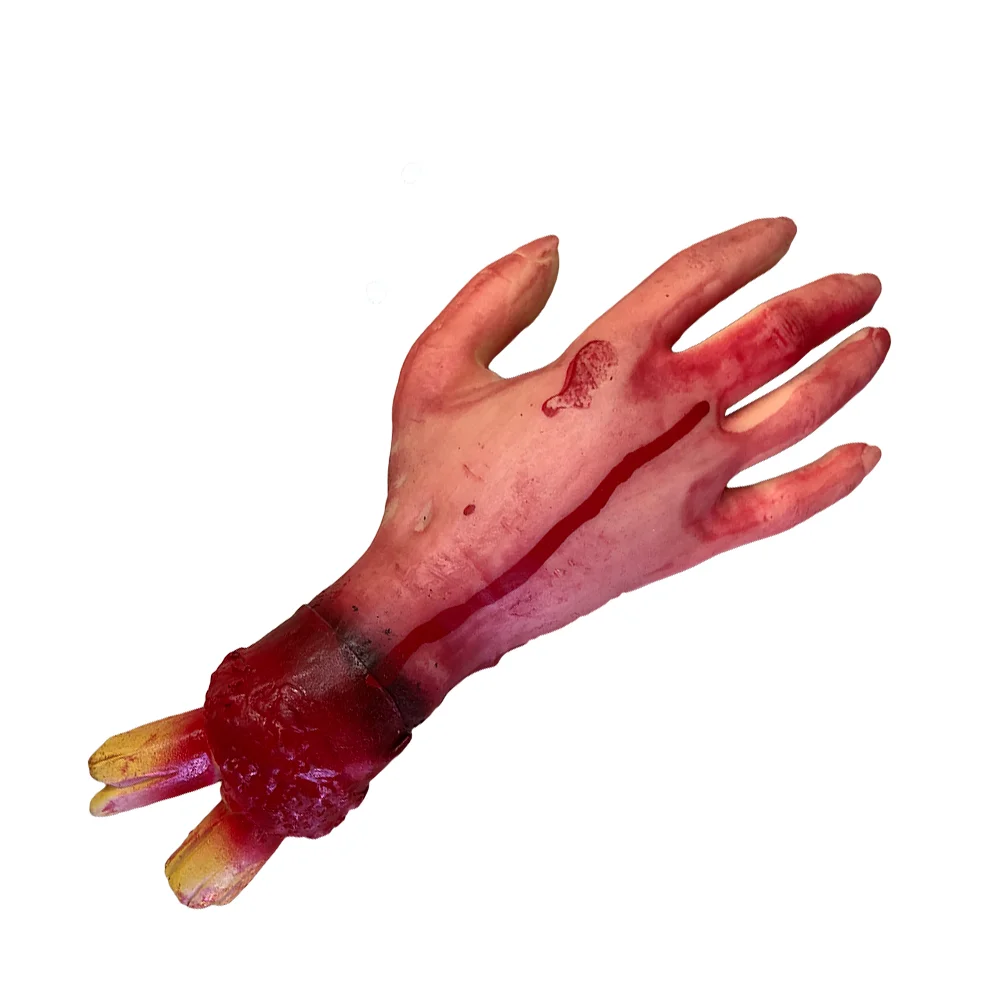 4PCS Broken Hand Blood Horror Halloween Decoration Severed Limbs Novelty Dead Broken Hand Gadgets for Women