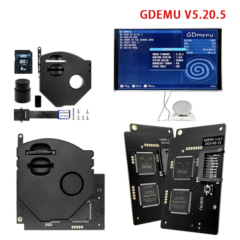 

GDEMU V5.20.5 For SEGA Dreamcast Optical Drive Emulation Board and Remote Card Mount Kit DC Console GDU DC VA1 Gdemu Board