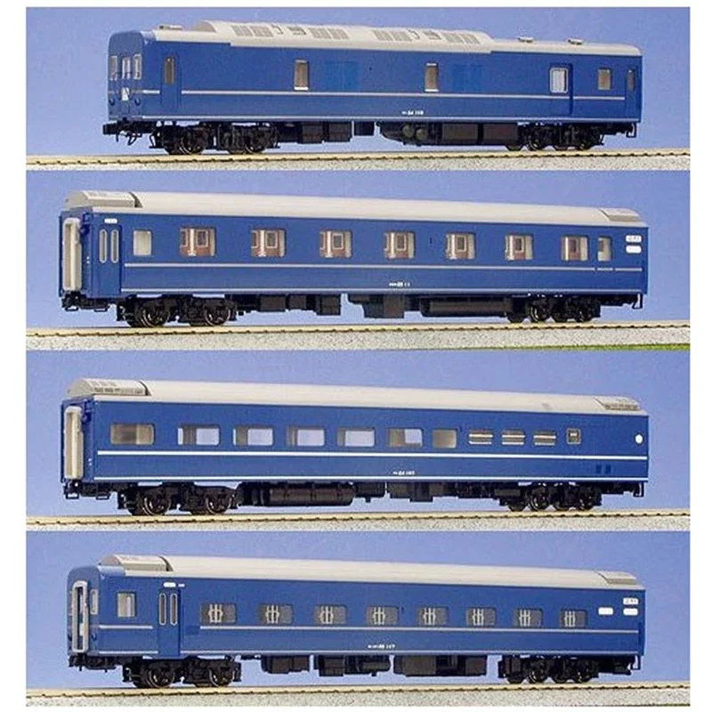 KATO HO 1/87, modelo de Tren 3-510, serie 24, carro en forma de 25, Juego de 4 secciones, juguete de tren