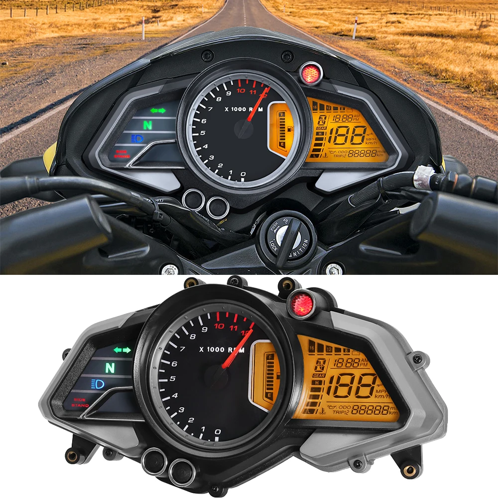 Motorcycle Speedometer Digital Carplay Tachometer Odometer LCD Instrument for BAJAJ PULSAR 135 150 160 180 220NS 2015-2018