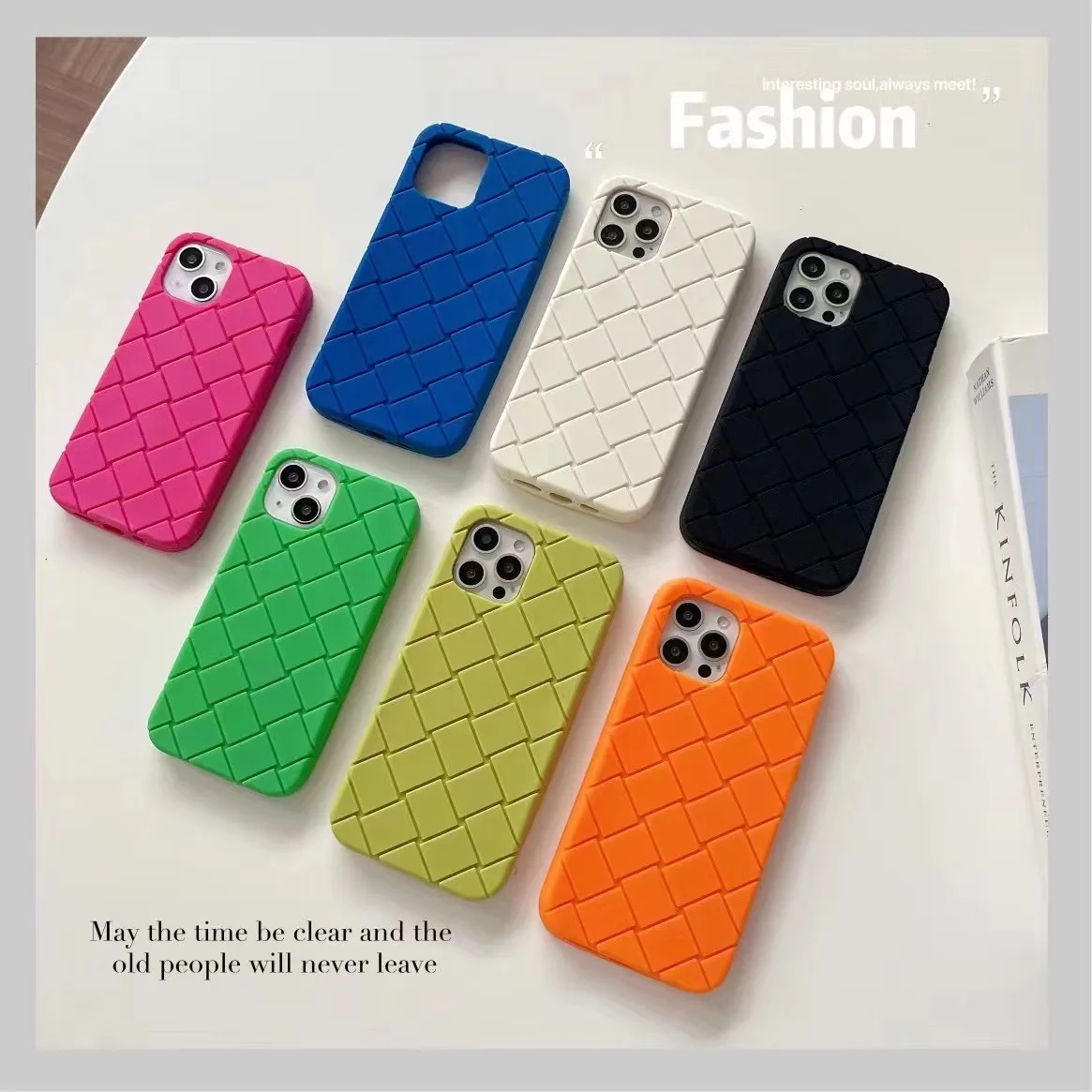 Luxury Checkered Silicone Soft Phone Case for Iphone 14 13 11 Pro Max X XR XS 7 8 Plus 12 Pro Max Cute Fashion Black Green Cover