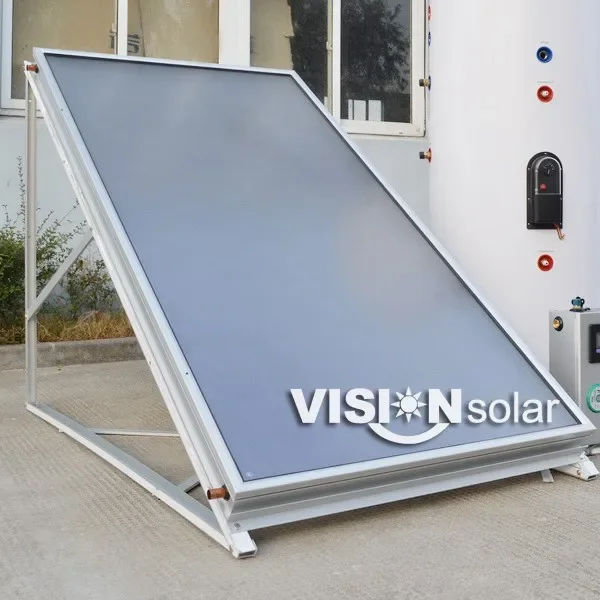 Energy Saving Closed Loop Pressure Split Flat Plate Solar Water Heater Freestanding Galvanized Steel Household Shower Room