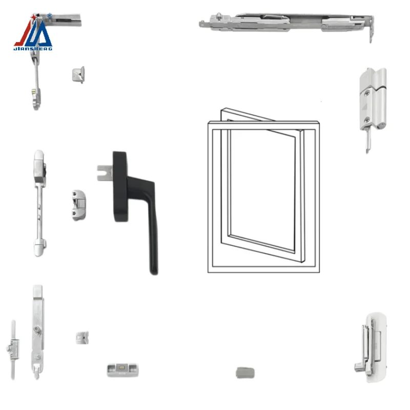 Turn-And-Tilt With C-Groove Window Accessories Set for Aluminum Friction Stay Window Hinge Window Handle