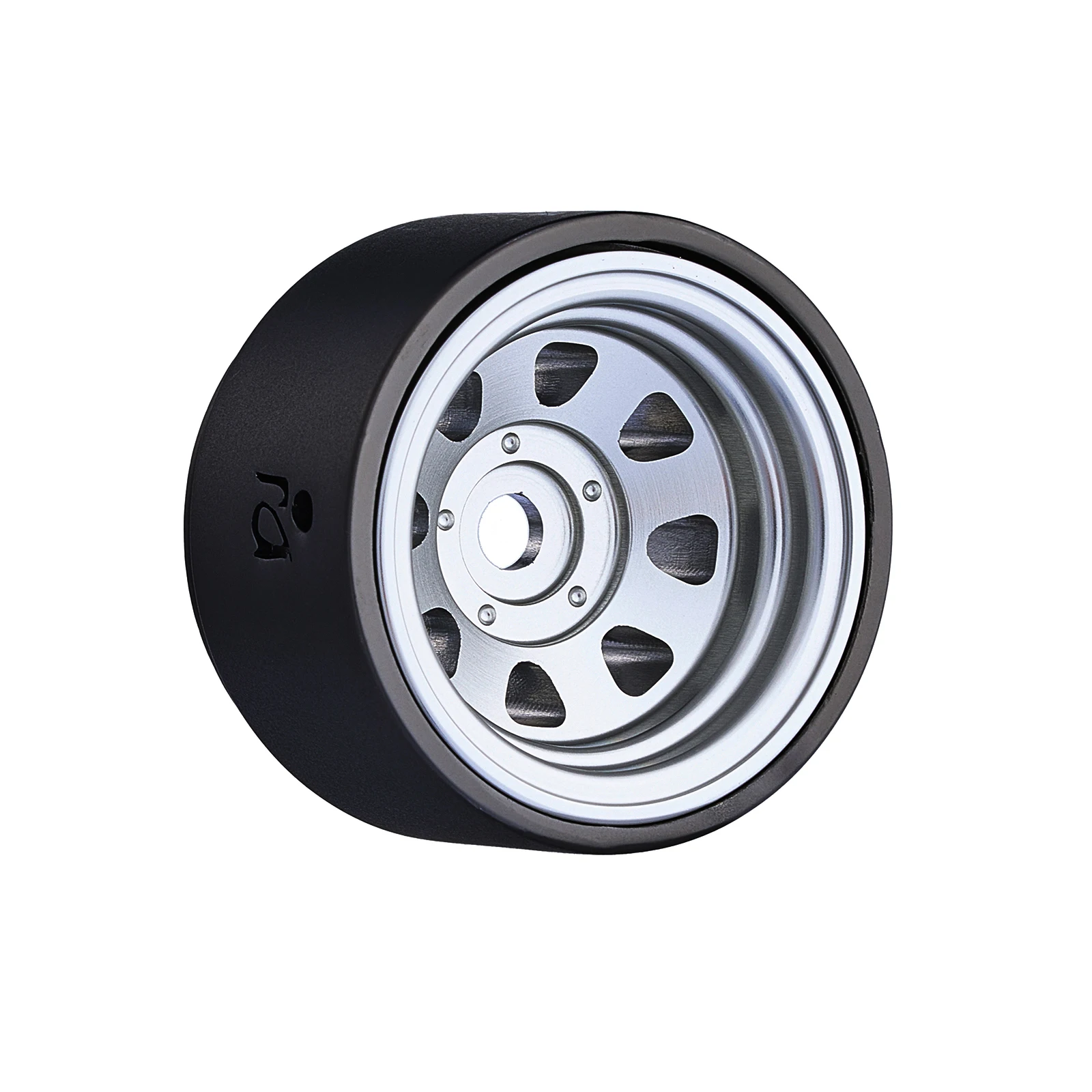 1.0 Deep Dish Bead Lock Metal Wheels Positive Offset 2.5mm 8 Spokes Wheels for TRX4M SCX24 Gladiator Bronco C10 JLU Deadbolt