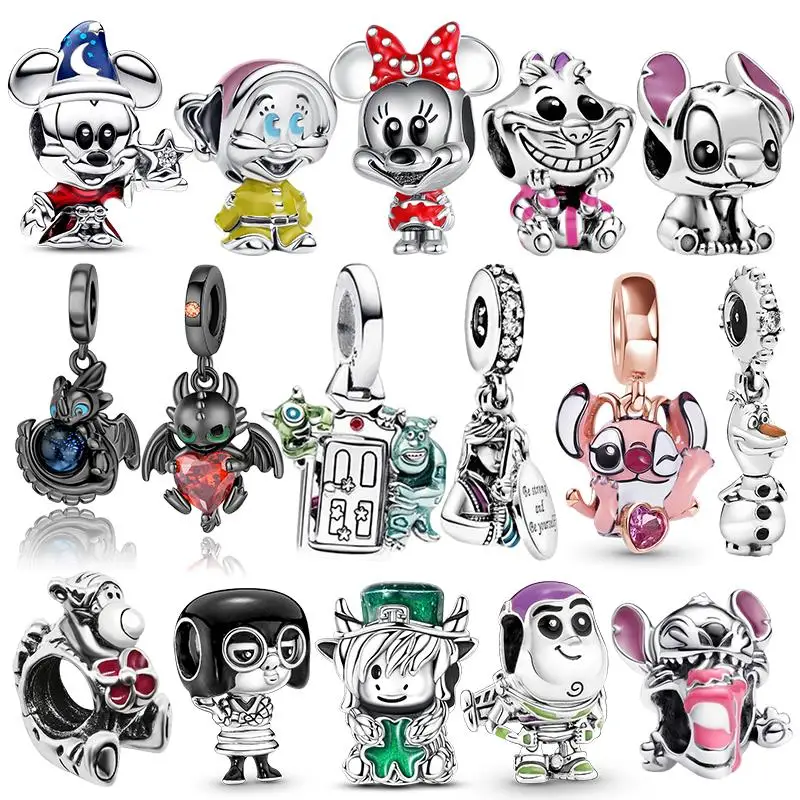 

Новые серебряные шармы Disney 2026 (925 проба) с Микки и Тигром, подходят для оригинальных браслетов и ожерелий, женские украшения для самостоятельного изготовления, изысканный праздничный подарок, хит продаж