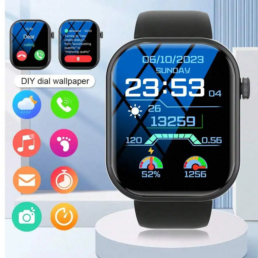 Smart Watch, Wireless Calling /Dial, Multi -Sport Mode, Calling Reminder And Rejection,Information Reminder,SMS Reminder,For