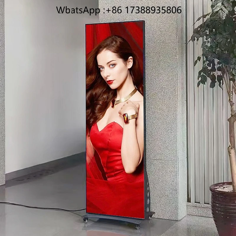 HD Indoor Outdoor Gob P1.86 P2 Foldable Poster 640mmx1920mm Led Module Panel Led Display Screen for Shop Windows