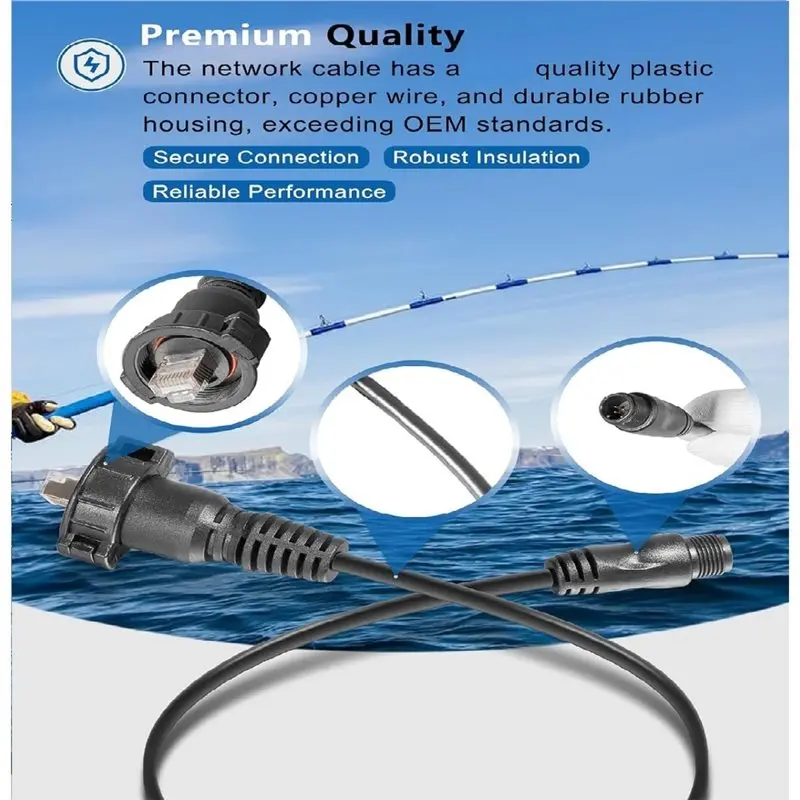 For Garmin GC 200, GLS 10 For 010-12531-01 Marine Network Cable,For Bluenet Small(Male) To Large(RJ45) Cable-N25R
