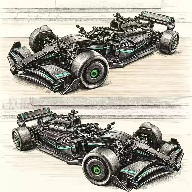 1-8-scale-racing-car-mechanical-series-building-blocks-technical-performance-1642-pieces-car-model-collectible-toy-creative