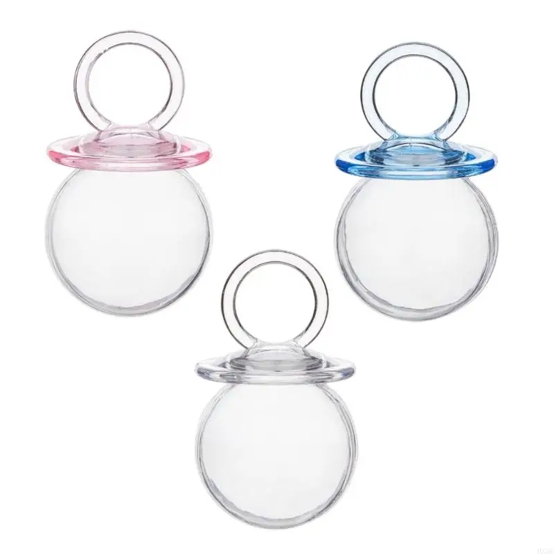 

12 Pieces Cuteness Pacifier Candy Holders Packaging Box Plastic Texture Suitable for Baby Showers and Party Decors HX6C