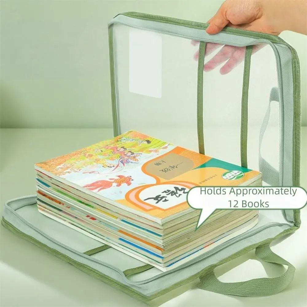 Bestandstas met grote capaciteit Horizontale stijl Opening Mesh Briefpapier Opbergtas L-vormige waterdichte bestandsorganizer Kantoorbenodigdheden