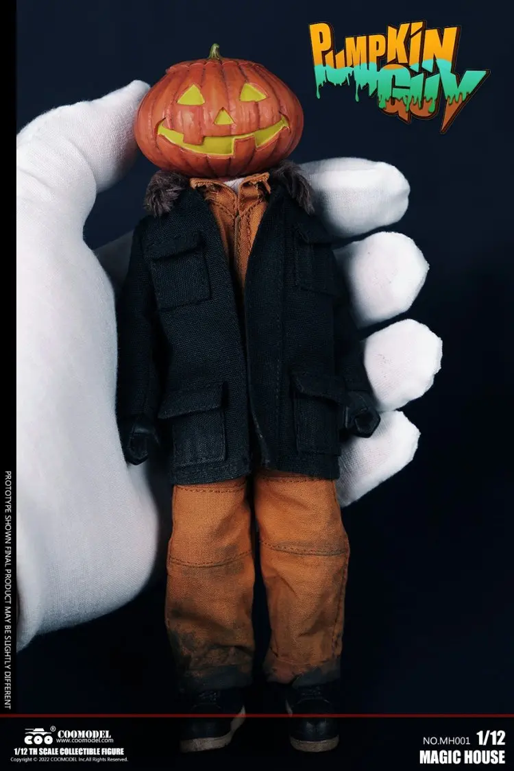 Halloween Gift 1/12 Pumpkin Man Scarecrow Funny Dolls Full Set 6Inch Action Figure Model Coomodel Mh001 Mh002 Mh003 Mh004