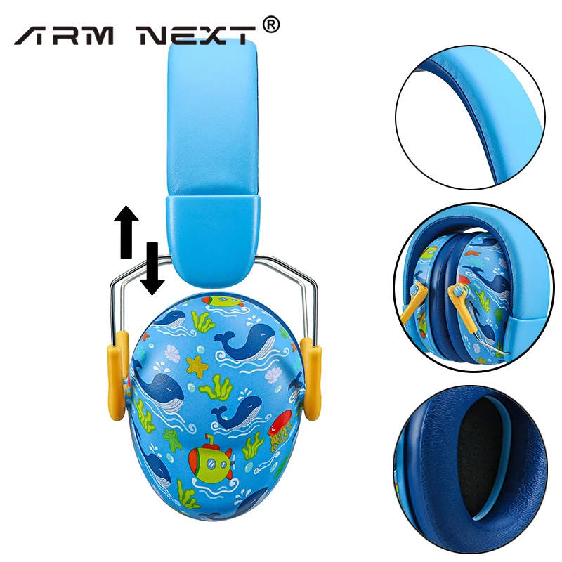 Imagem -02 - Proteção Auricular para Bebé e Criança Proteção Auricular Redução de Ruído Earmuff Ajustável Nrr 25db Segurança