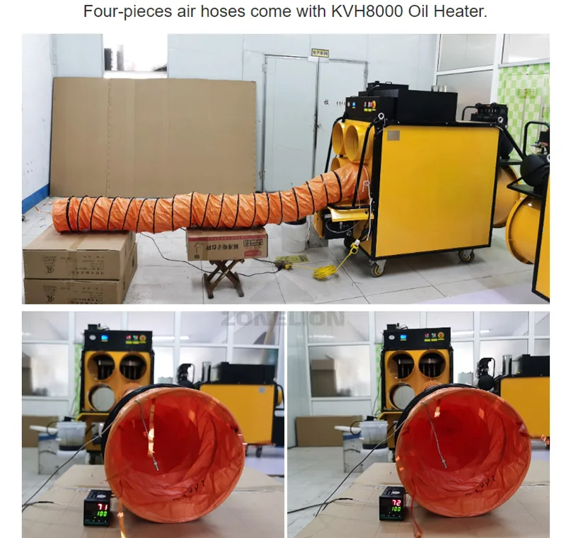 KVH8000 Low Maintenance Cost Corn Driers 230 Kw Hot Air Generator Diesel Oil Heater